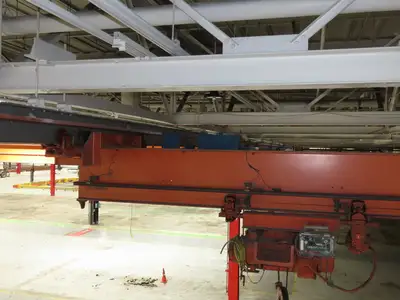 Cleveland Tramrail P&H 3 Ton Underhung Bridge Crane 39' 6" Span Magnetek Remote