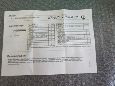 NEW Kraus & Naimer DESF92095/001