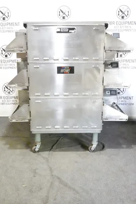 2019 MIDDLEBY MARSHALL TRIPLE STACK NATURAL GAS SPLIT BELT PIZZA CONVEYOR OVEN MODEL PS638G