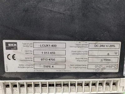 SICK LCUX1-400 Manufacturing Safety Relay 1013410 Used