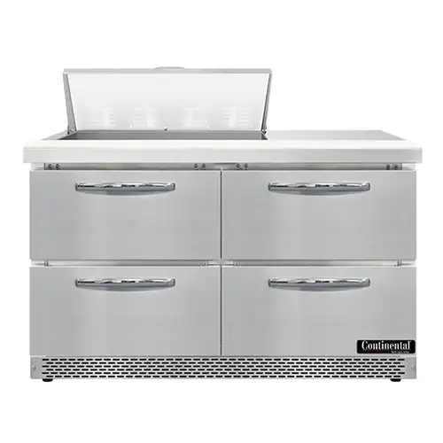 Continental SW48N8-FB-D 48" Sandwich/salad Prep Table W/ Refrigerated Base, 115v