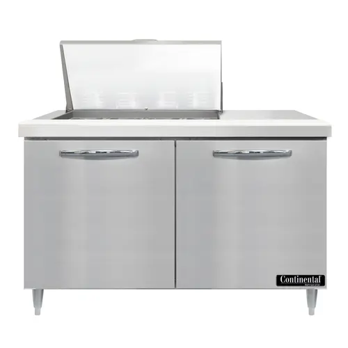 Continental D48N12M 48" Designer Line Sandwich/salad Prep Table W/ Refrigerated Base, 115v