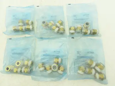 SMC KQ2H12-04S Male Connector Push Fitting 12mm Tube x 1/2"RC Brass  Lot of 30