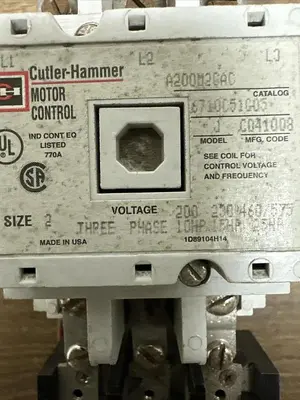 Used CUTLER-HAMMER A200M2CAC Miscellaneous Equipment (Electrical & Power) Ohio US | Surplus Asset Holdings #1237569