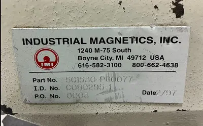 USED INDUSTRIAL MAGNETICS, INC 5C1530-PG0077