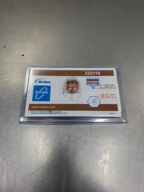 Used Nordson 322116 SATURN Hot Melt Nozzle Glue Machines South Carolina US | Palmetto Automation #1161914