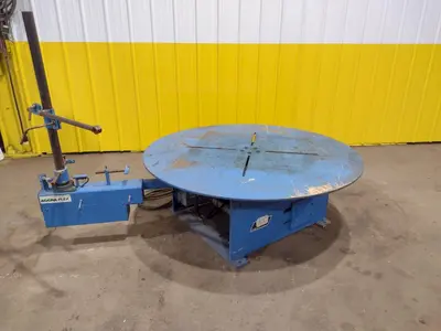 5,500 LBS X 48" AWC (ACCRA-WIRE CONTROLS) MODEL #F-200AF HORIZONTAL PALLET TYPE POWERED DE-COILER REEL: STOCK #19266