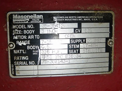 USED Masoneilan Camflex II