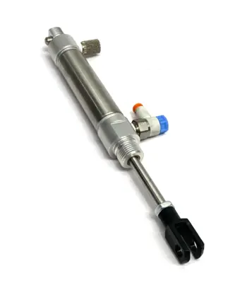 USED SMC ROUND BODY AIR CYLINDER 0.75" BORE, 1.5" STROKE