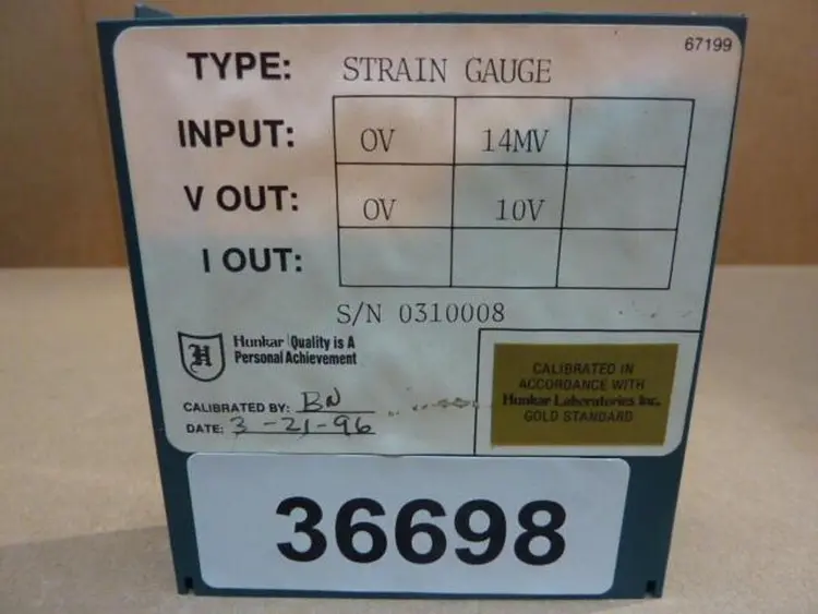 Used HUNKAR LABS 60463 Sensors Michigan US | Ideal Machinery #782493