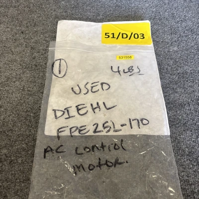 Used DIEHL FPE25L-170 A.C. Motors California US | Davliegogo LLC #1707412