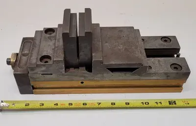 MACHINIST VISE, 4 INCH, 13 INCH LONG, 5-3/8 INCH HEIGHT
