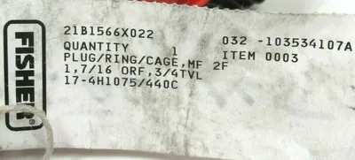 NEW FISHER 21B1566X022 17-4H1075/440C 032-103534107A PLUG STEM ASSY