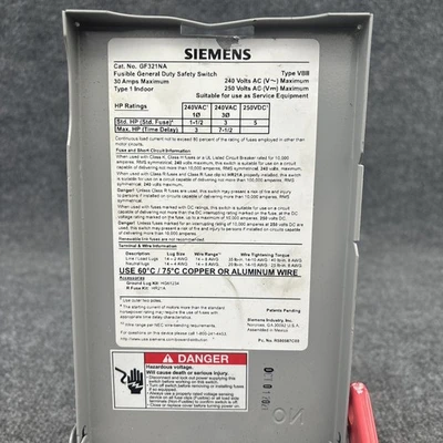 Used Siemens GF321NA Disconnects California US | Davliegogo LLC #1706719