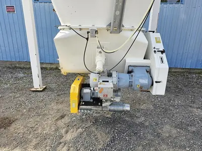 🔴 Heading to Auction May 27 - Used 2250 Gallon (300 Cu.Ft.) Tank (Hopper) with Blender & Rotary Valve, Carbon Steel
