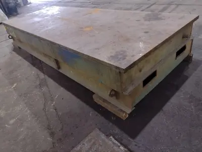 16' X 6' X 26"H HEAVY DUTY STEEL TOP WELDING LAYOUT TABLE: STOCK #18978