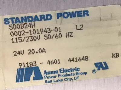USED ACME ELECTRIC 500B24H
