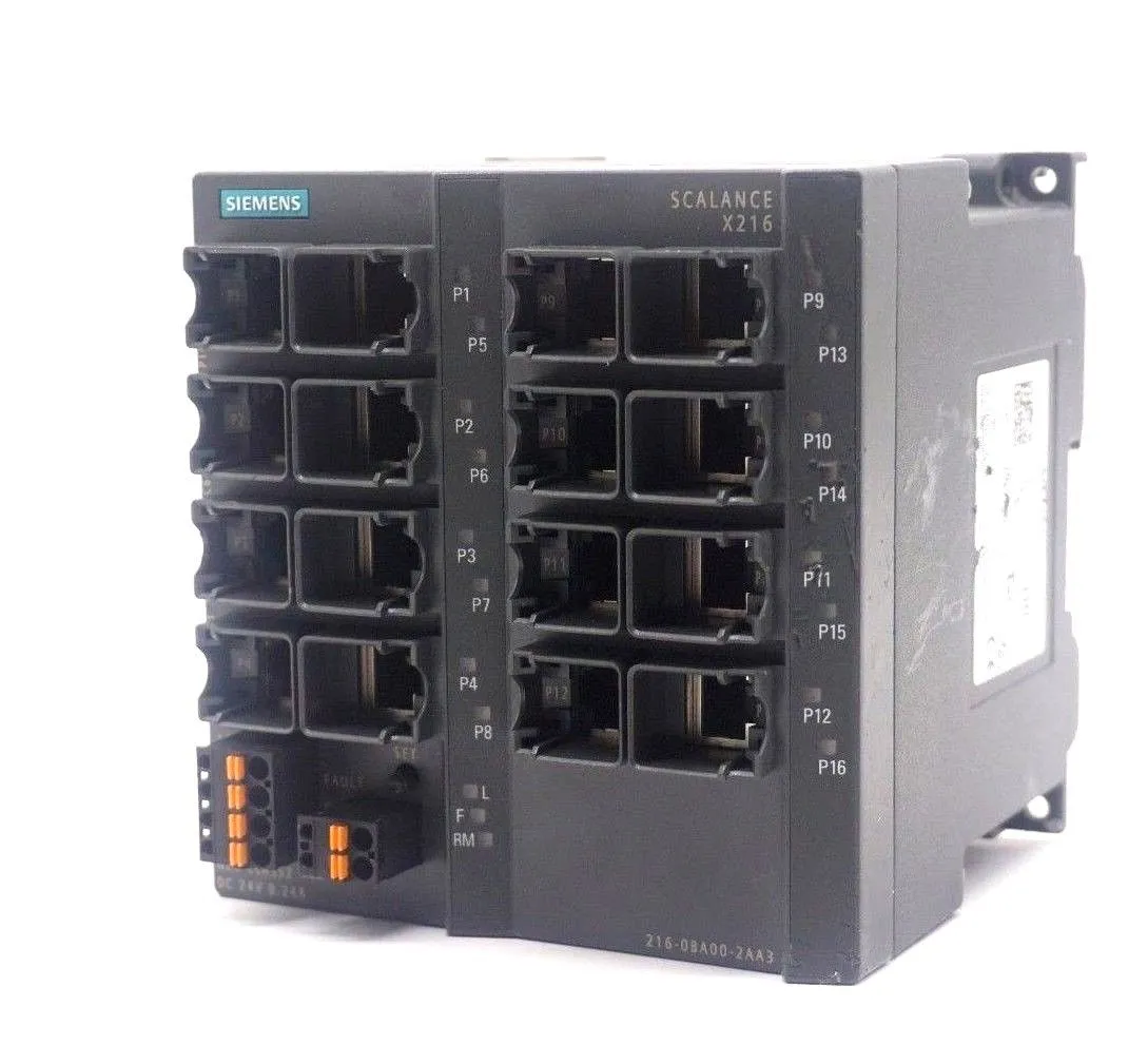 USED SIEMENS 6GK5-216-0BA00-2AA3 ETHERNET SWITCH SCALANCE 6GK52160BA002AA3