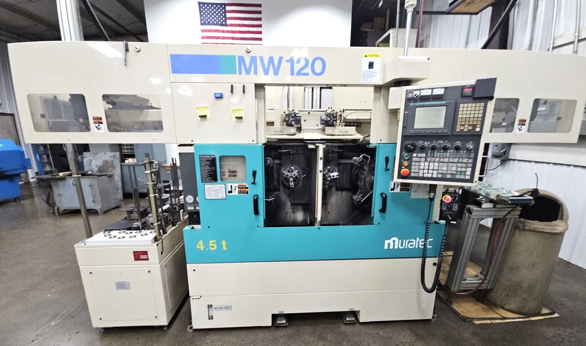 2005 Muratec "Murata" MW120/GT CNC Twin Spindle Turning Center w/Twin Gantry Loaders With Fanuc 18iT CNC Control and All Opti