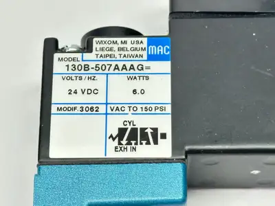 New | in-Stock Mac Valves 130B-507AAAG Solenoid Valves Michigan US | Maverick Industrial Sales #1495929