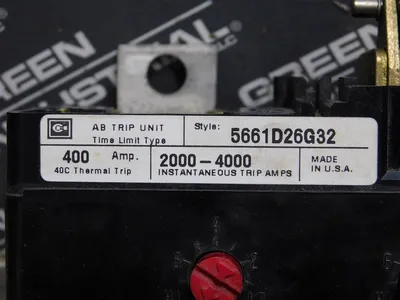 Cutler Hammer 5661D26G32 AB Trip Unit 400A 2000-4000 Inst. Trip A New