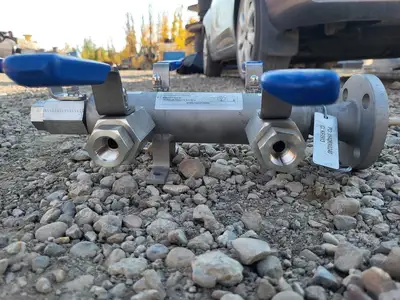 4-Way Air Header w/ 1/2" Ball Valves