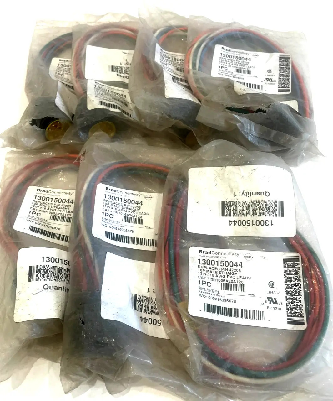 NEW MOLEX 3R1006A20A120 10P MALE RECEPTACLE LOT OF 7