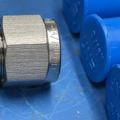(6) SS 316 3/8”OD Male z54/L23 Straight Connector Tube Fittings NNB + Warranty