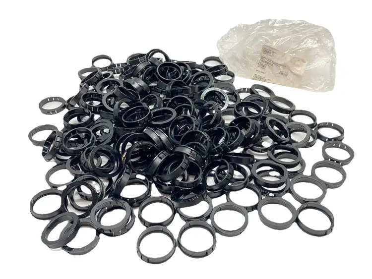 Used ESSENTRA BUSHING GROMMET NYLON BLACK 1.625" ID 2" OD LOT OF 190 Valves/Fittings | Maverick Industrial Sales #1098940