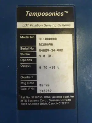 USED TEMPOSONICS INC 311000000RCU0090