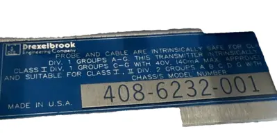 USED DREXELBROOK 408-6232-001 UNIVERSAL TRANSMITTER 4086232001