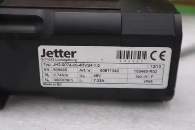NEW IN BOX JETTER SERVO MOTOR D-71642 TYP JH2-0074-06-4RVS4-1.0 STOCK H181