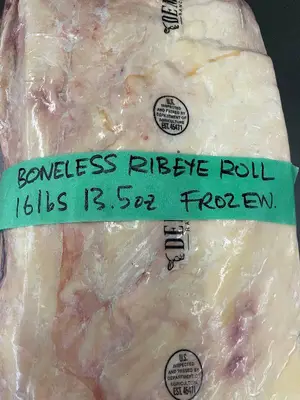 C - Demkota Ranch Beef Boneless Ribeye Roll - 16 lbs 13.5 oz Frozen