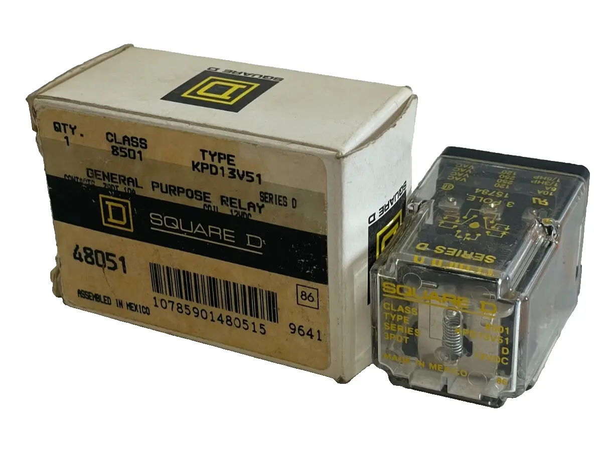 NEW SQUARE D 8501-KPD13-V51 GENERAL PURPOSE RELAY 8501KPD13V51