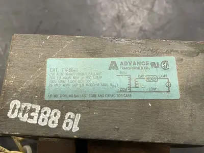 USED ADVANCE TRANFORMER CO 71A6041