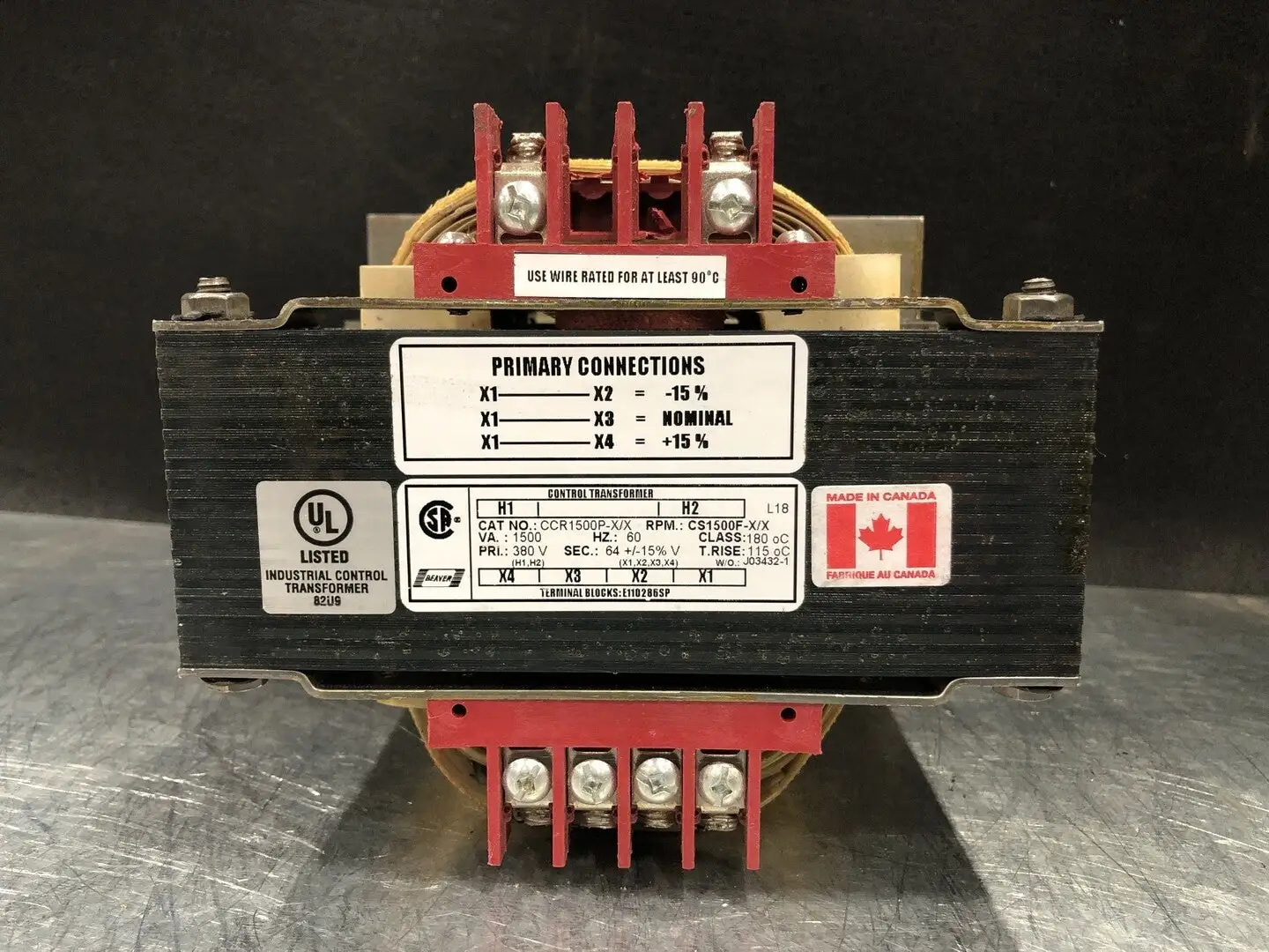 Used REX POWER MAGNETICS CCR1500P-X/X Transformers British Columbia CA | Lenmark #264889