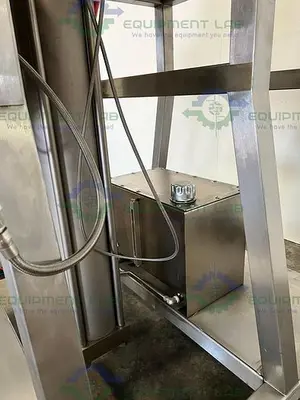 USED VARIAN L & L4006MLWJ LOAD & LOCK 6" CHROMATOGRAPHY COLUMN ON SKID W/ FEED PUMP