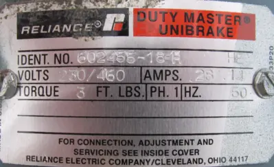 NEW RELIANCE ELECTRIC P56H5079T MOTOR 1/3HP 208-230/460V 602455-1811 5/8" DIA.