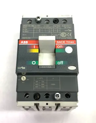 USED ABB MOLDED CASE CIRCUIT BREAKER SACE TMAX 3-POLE SACET1N160