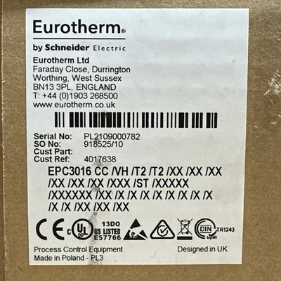 NEW EUROTHERM CONTROLS EPC3016 CC/VH/T2/T2