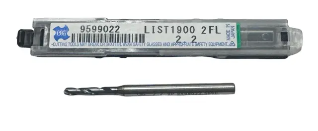 OSG 2.2mm HSS-PM Screw Machine Drill High Performance 2 Flute XPM Coated