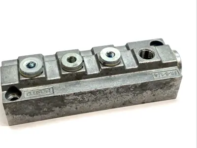 USED FESTO DISTRIBUTOR BLOCK 8-STATION MANIFOLD G1/2 INLET G1/4 OUTLETS 0–16