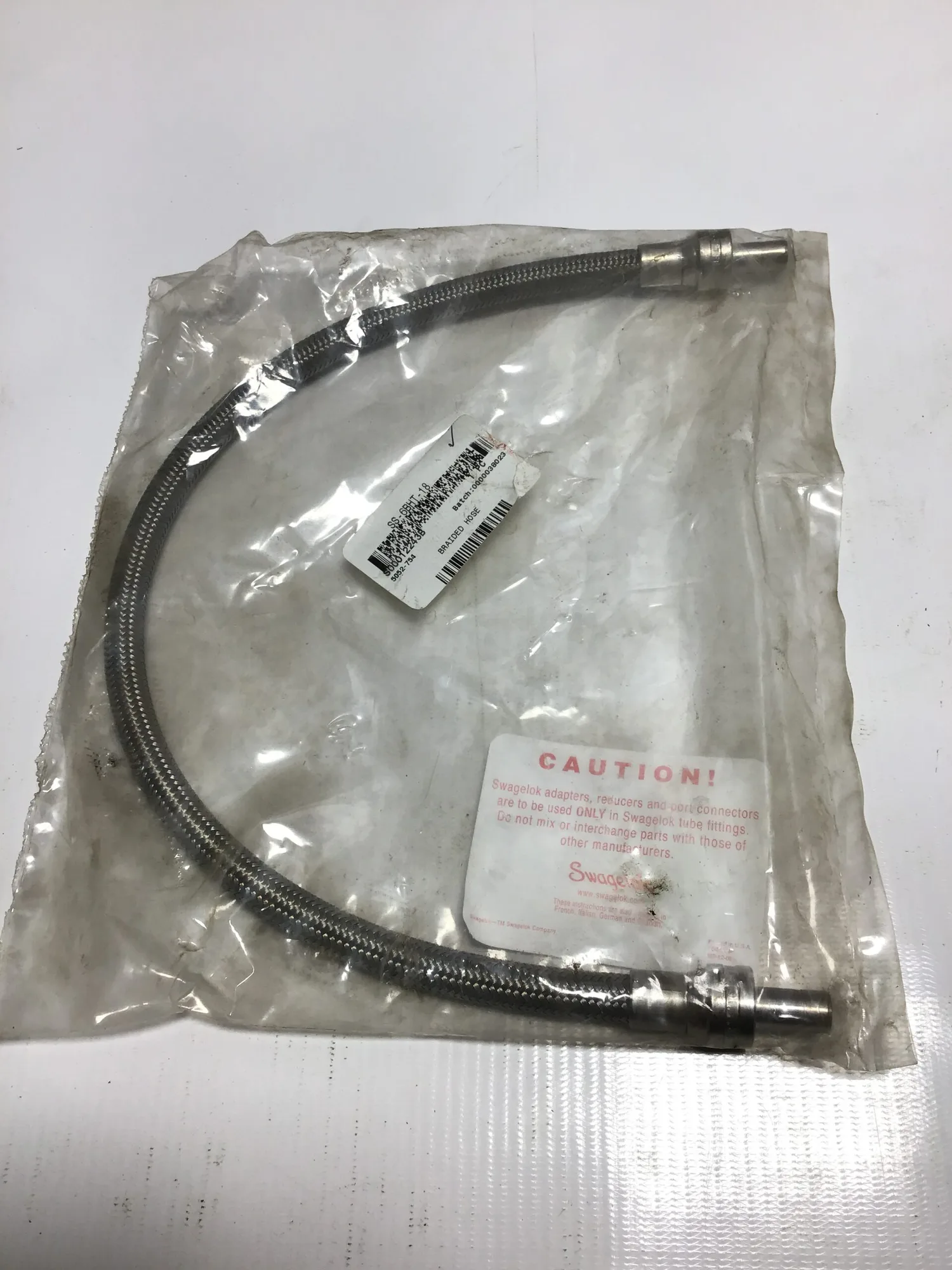 Swagelok SS-6BHT-18 Braided Hose Stainless