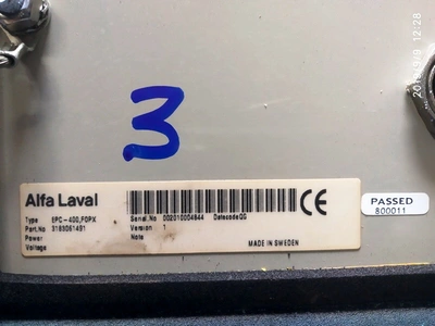 (5) Alfa-Laval EPC-400 control units.