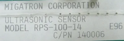USED MIGATRON RPS-100-14 ULTRASONIC SENSOR BOARD RPS10014 140006