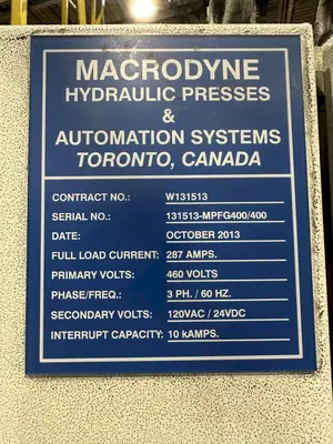 USED MACRODYNE MPFG-400/400
