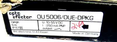 NEW IFM EFECTOR OU5006/OUE-DPKG PHOTOELECTRIC SENSOR OU5006OUEDPKG