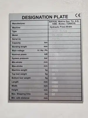 2018 BAYKAL APHS 31120 Press Brakes | Star Equipment Co., Inc. (5)