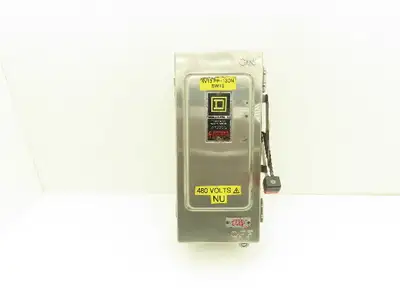 Square D H361DS Safety Disconnect Switch 30A 600V 3PH Fused Stainless