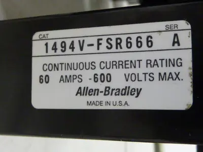 USED ALLEN BRADLEY 1494V-DS60 SER A